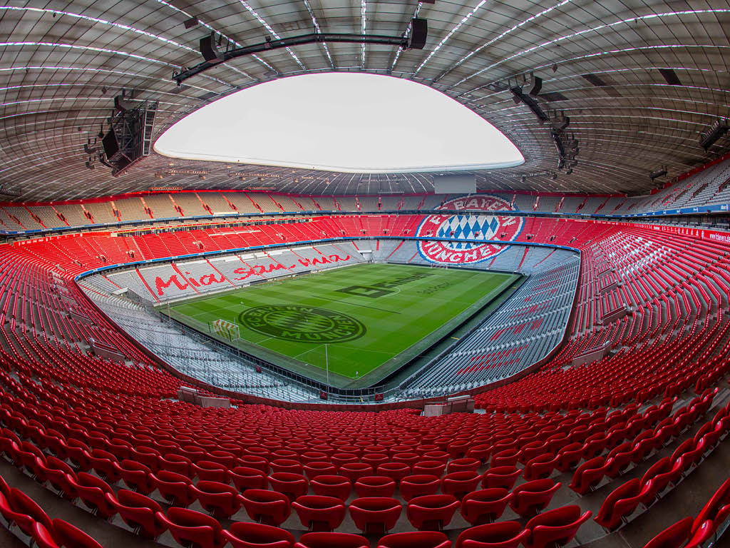 Image of the inside of the Allianz Arena.