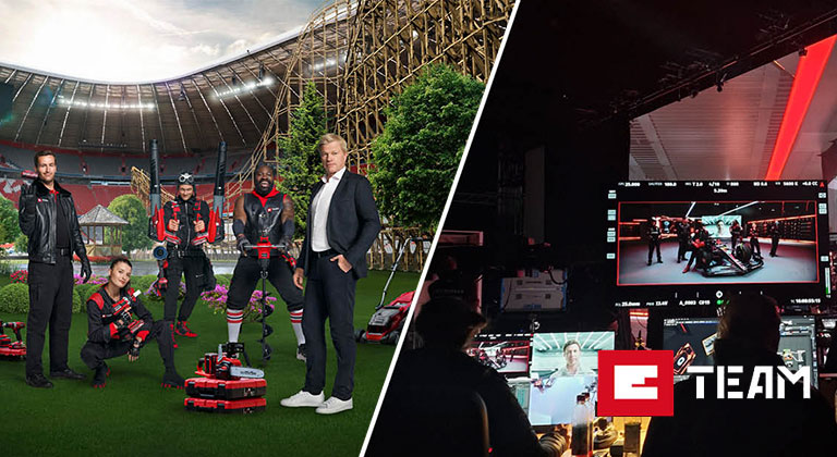 The e team with their partners