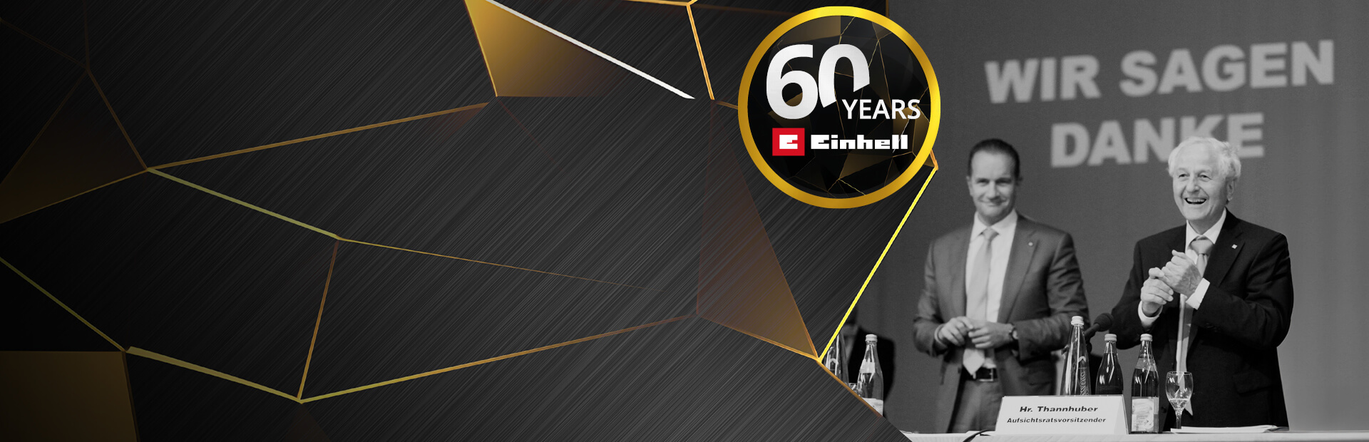 Josef Thannhuber and Andreas Kroiss at the 60 years of Einhell celebration. 