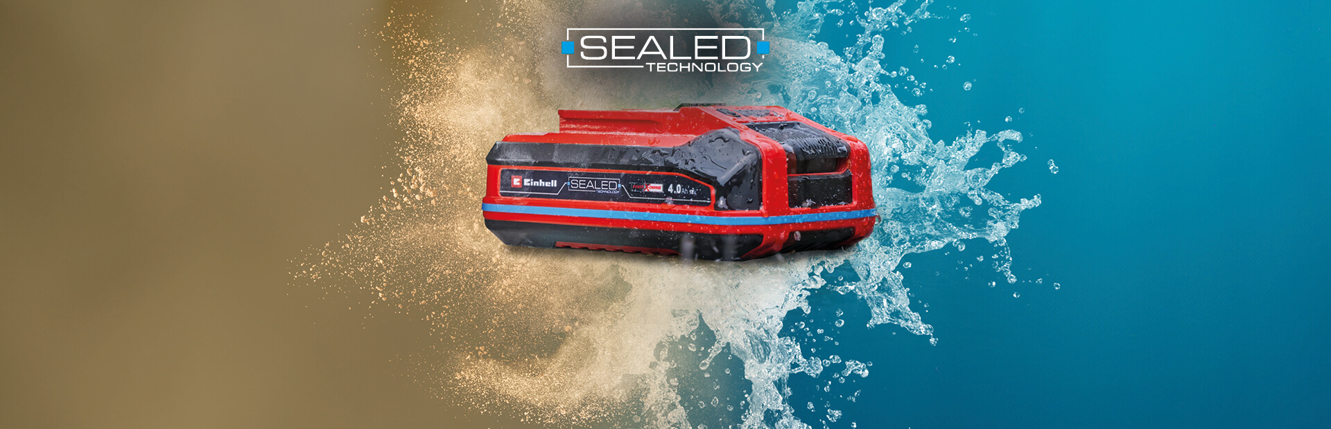 Header image of the sealed battery between dust and water.