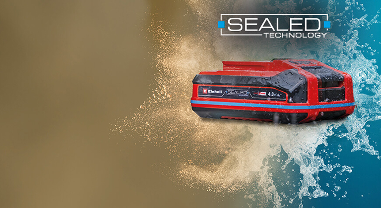 Header image of the sealed battery between dust and water.